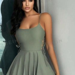 Swim Dress, Swimsuit, Tanking Set