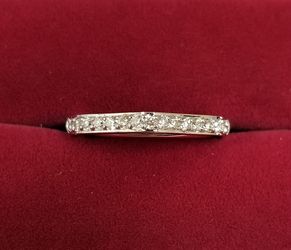 14k White Gold Abstract Diamond Designer Anniversary Band