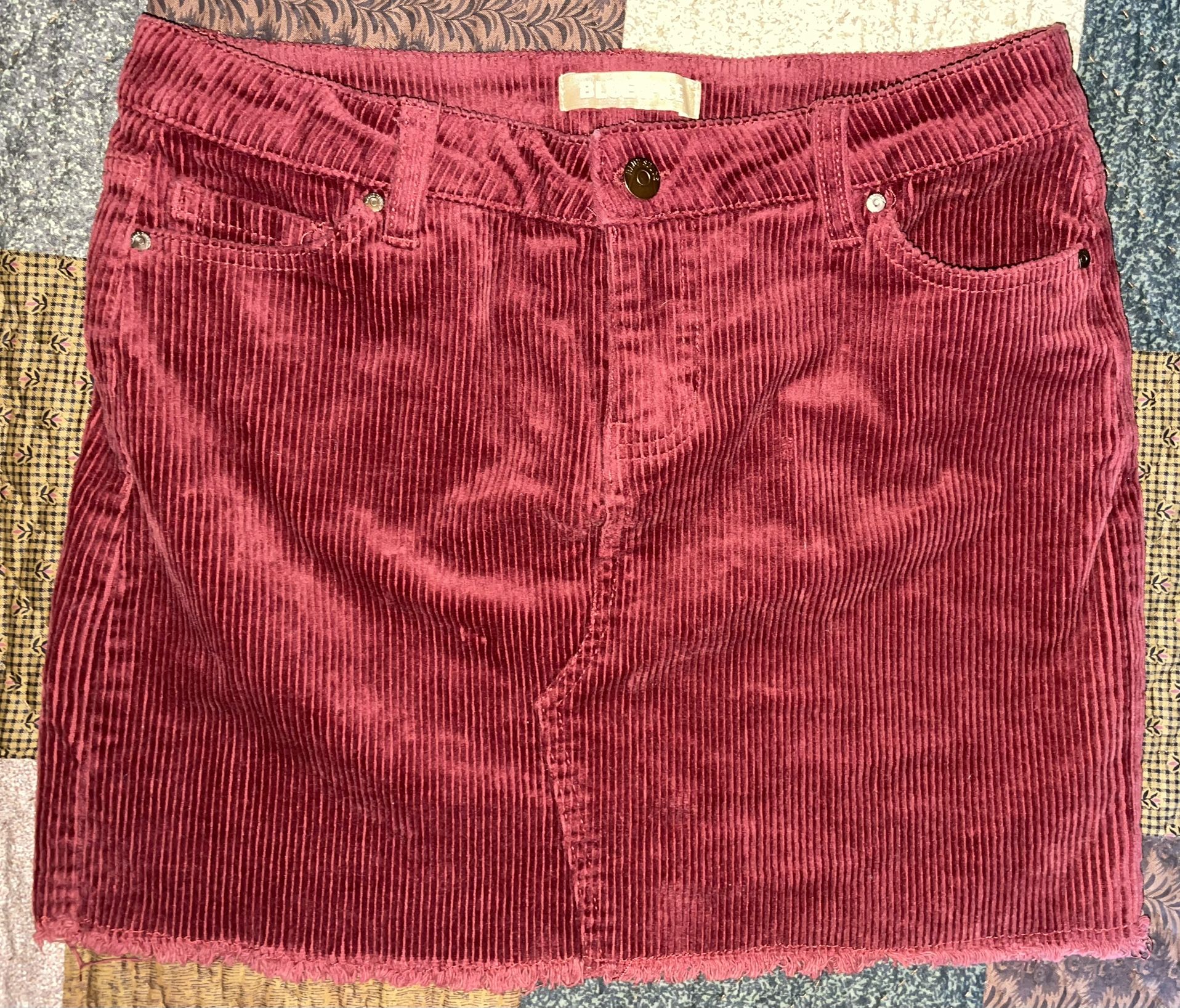 Vintage Blue Spice Corduroy Collection Skirt in Women's Junior Size 5 with 4 Pockets 