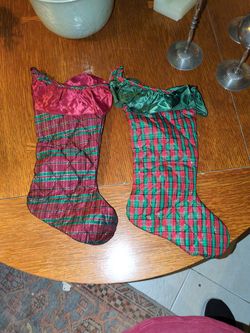 Vintage quilted Christmas stockings