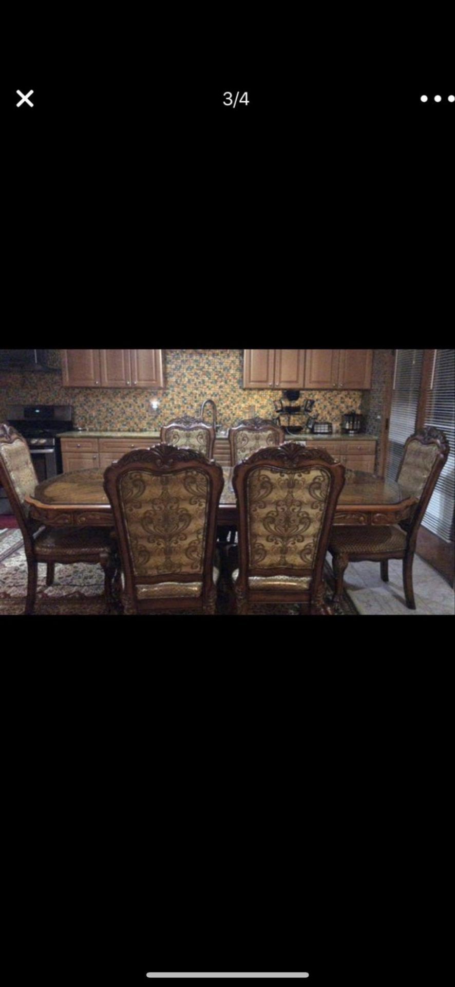 table with six chairs