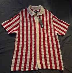 Clark Stripped Knit Button Up Shirt