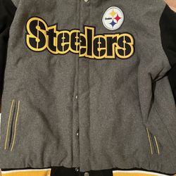 Double Sided Men Steelers Jacket 