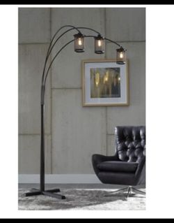 Modern Industrial 3-Light Arc Floor Lamp