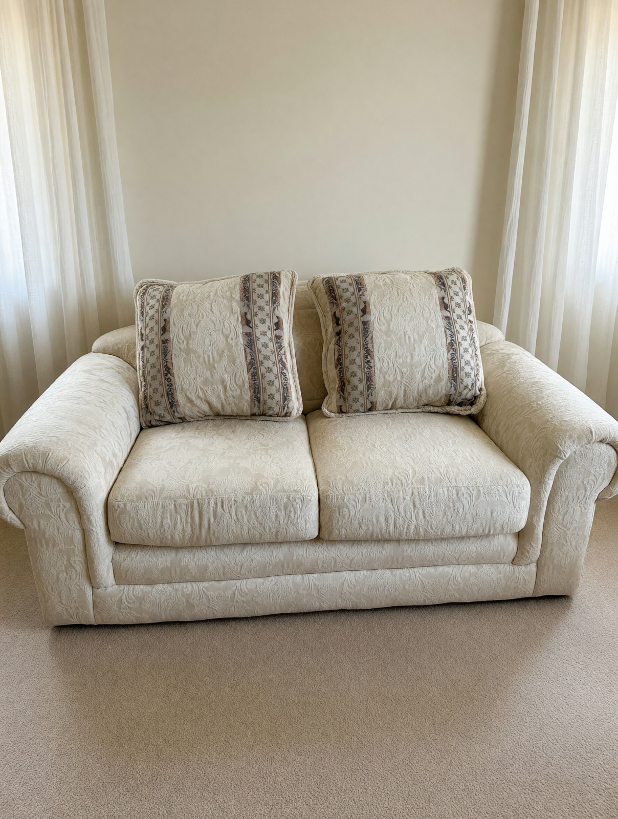 Vintage Beige Tan Fabric Couch – Like New Condition - Aurora, CO