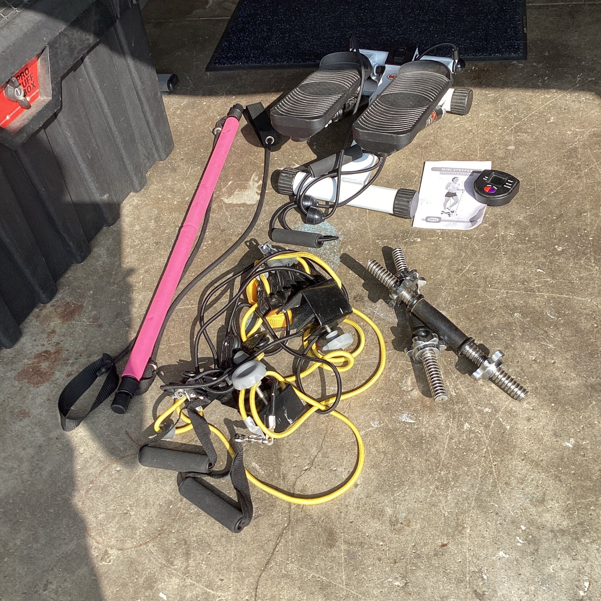 Stepper, Dumbbells, Gym Items