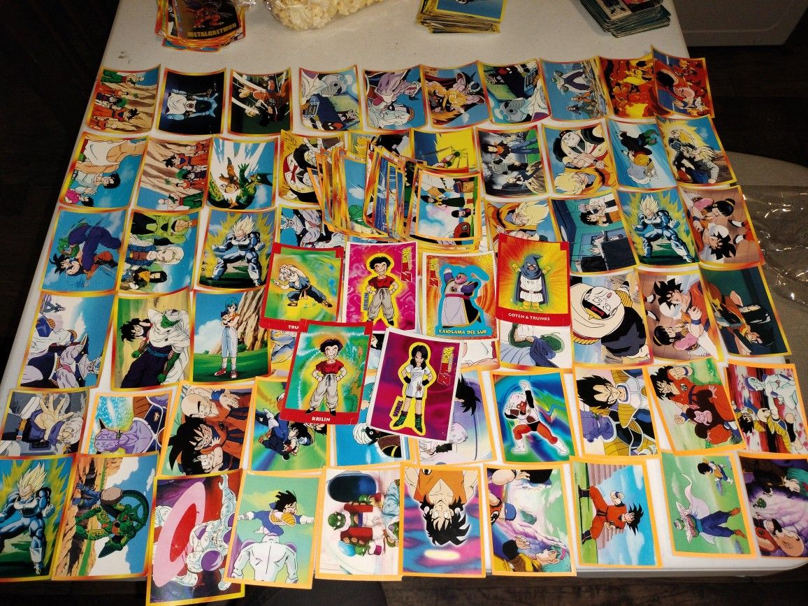 Rare Vintage Dragon Ball Z, Pokemon, Digimon navarrete Mexican stickers cards