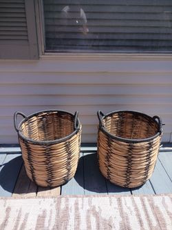 Large baskets with handles