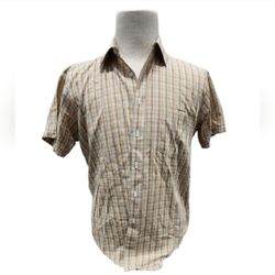 Vintage The Broadway Men's Store Size Large 16-16.5 Plaid Button Down Shirt