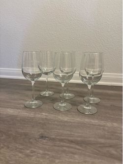 6 wine glasses