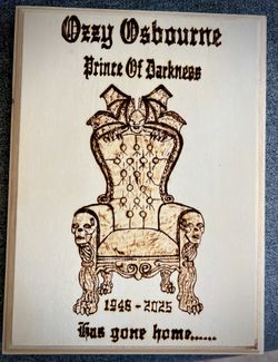 Woodburned Ozzy’s Throne