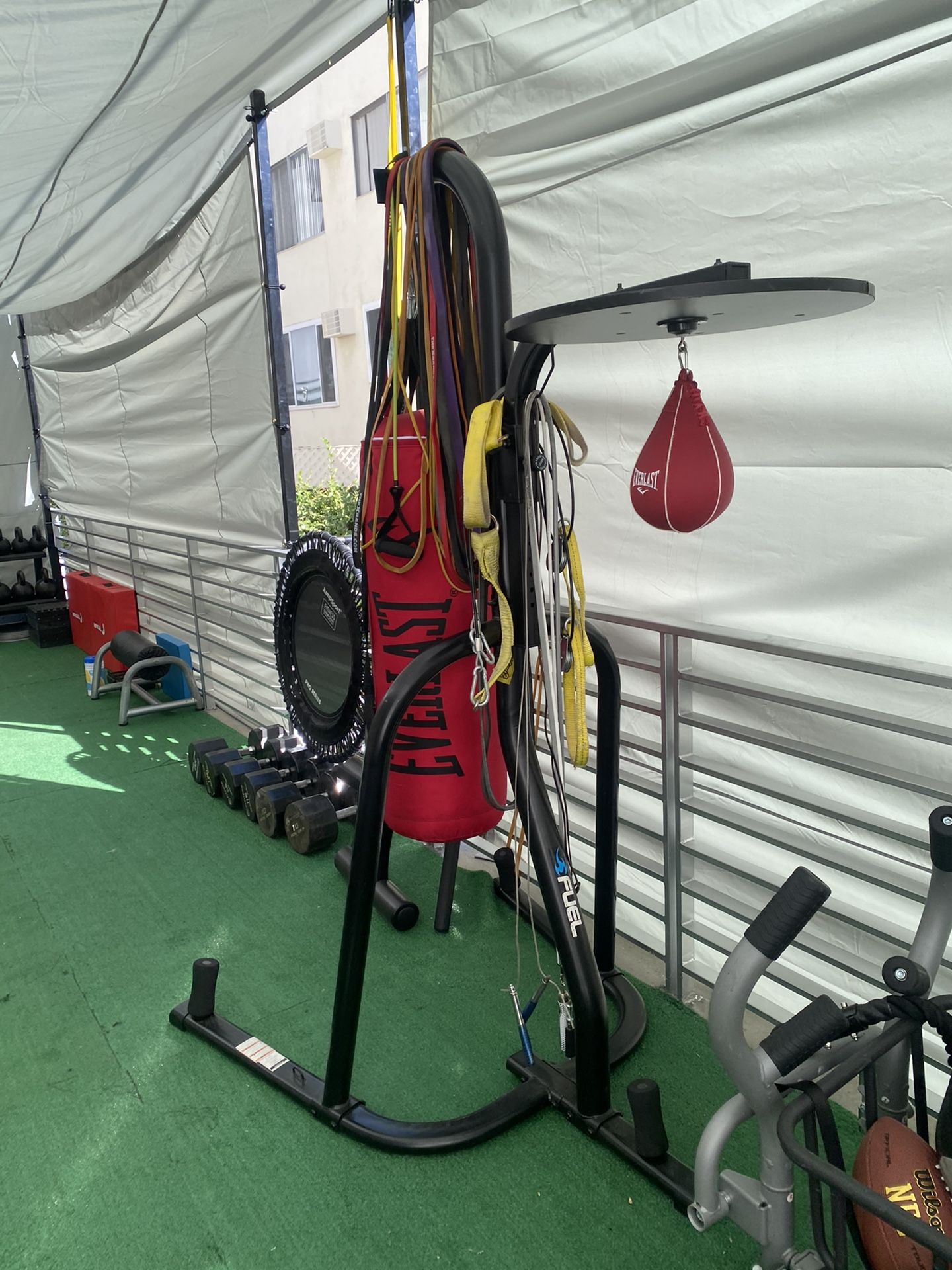 Everlast heavy bag and speed bag stand