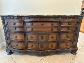 Real Wood Dresser with Marble Top