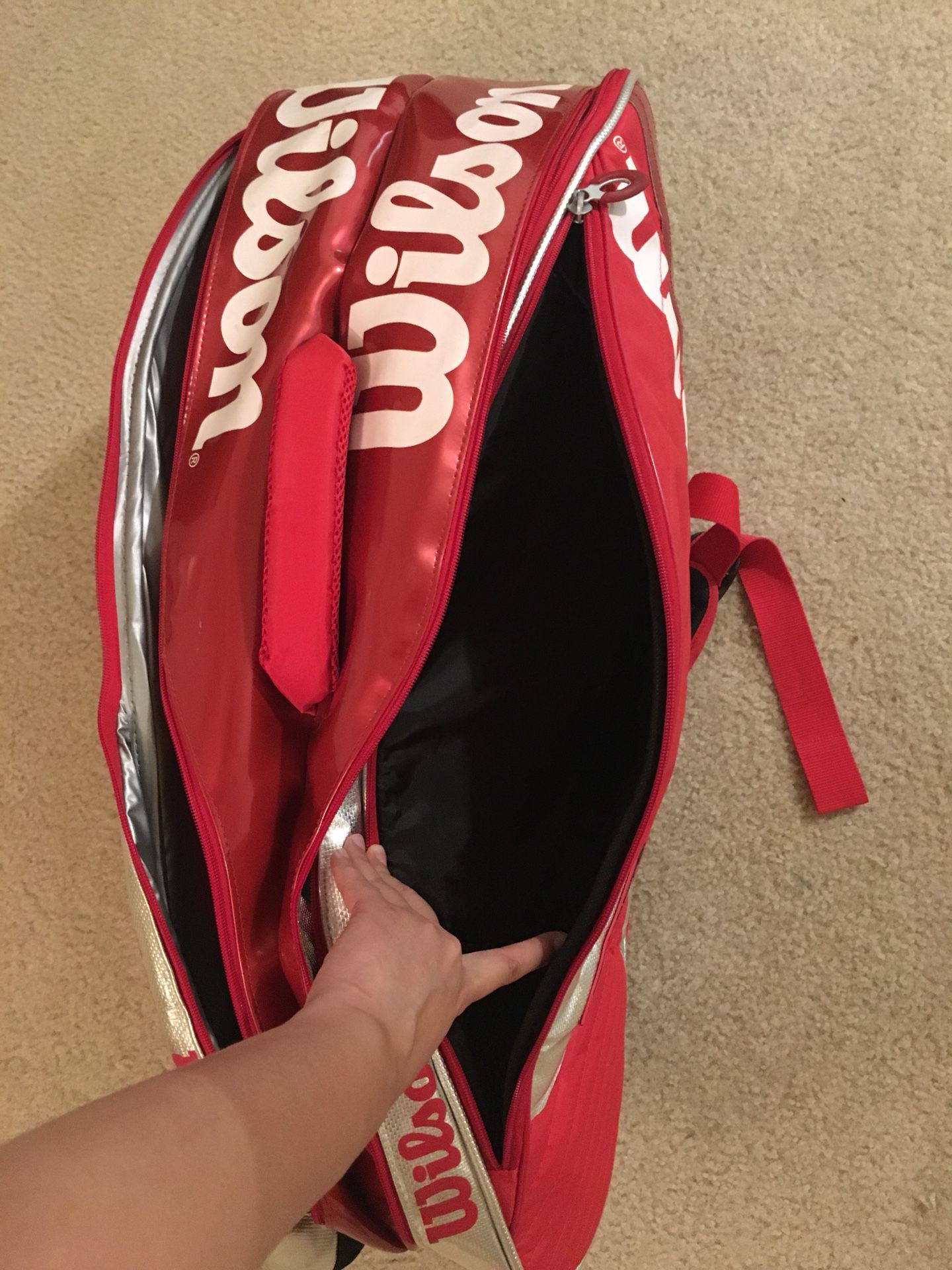 Wilson tennis racket bag pro tour+5 cans of penn tennis balls