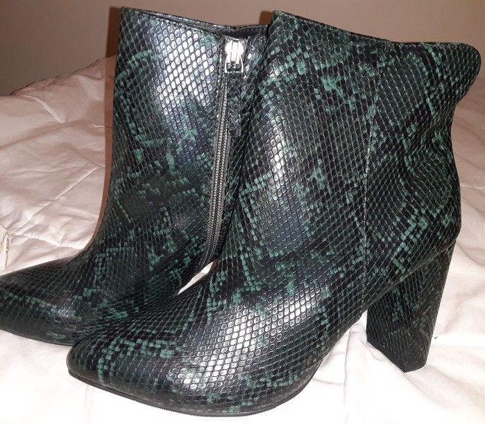 Faux Snake Boots