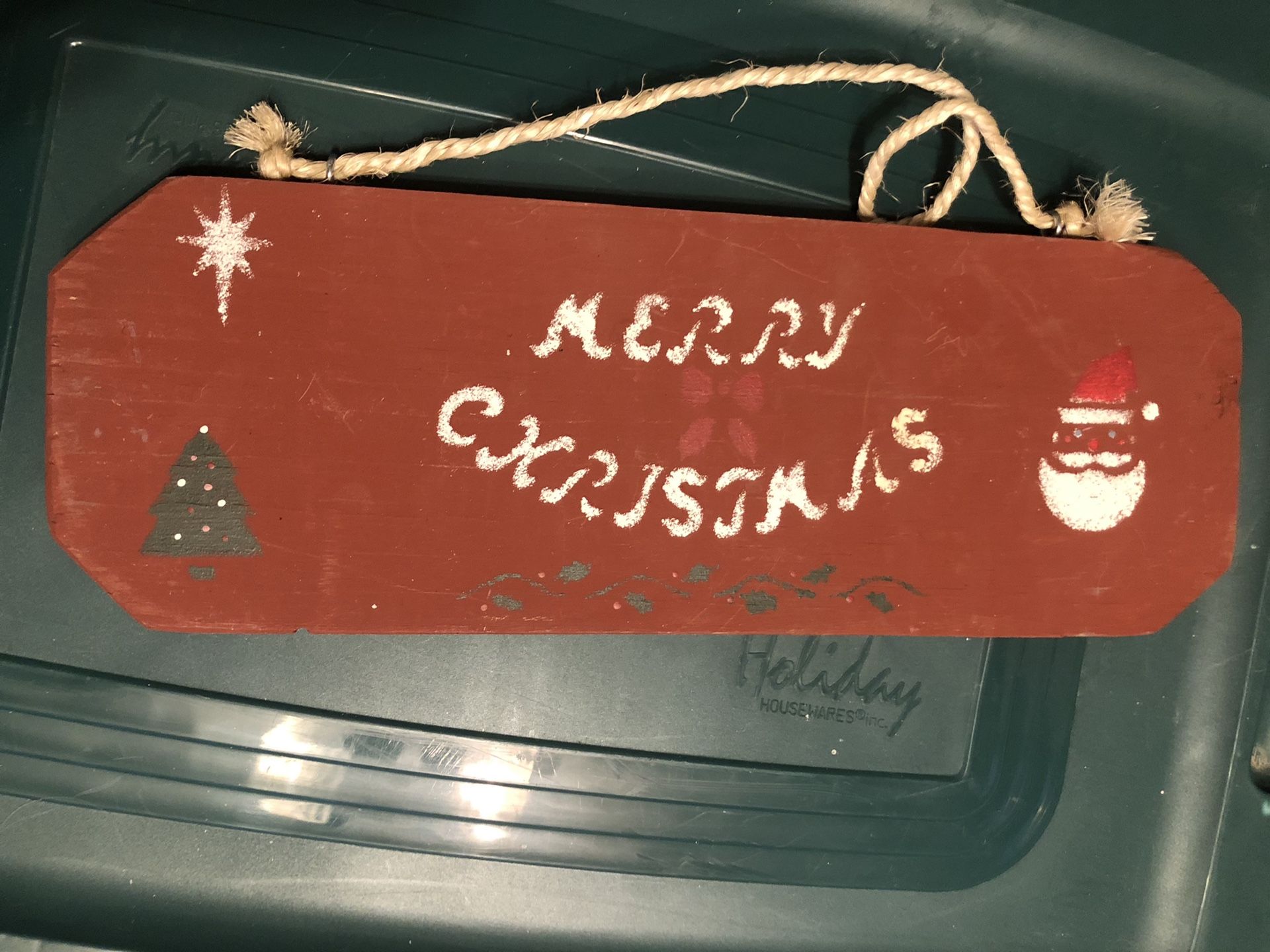 Merry Christmas Wood Hanging Sign