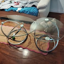 3 Glass Tables  With Chrome Legs