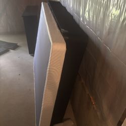Full Size Box Spring $20 - Full Wood bed $40 - White Headboard $50 Rails 