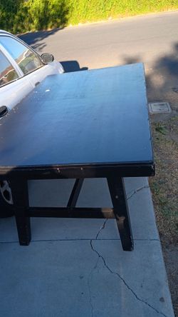 Black Wooden Folding Table