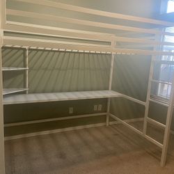 Full Size Loft Bed With Desk