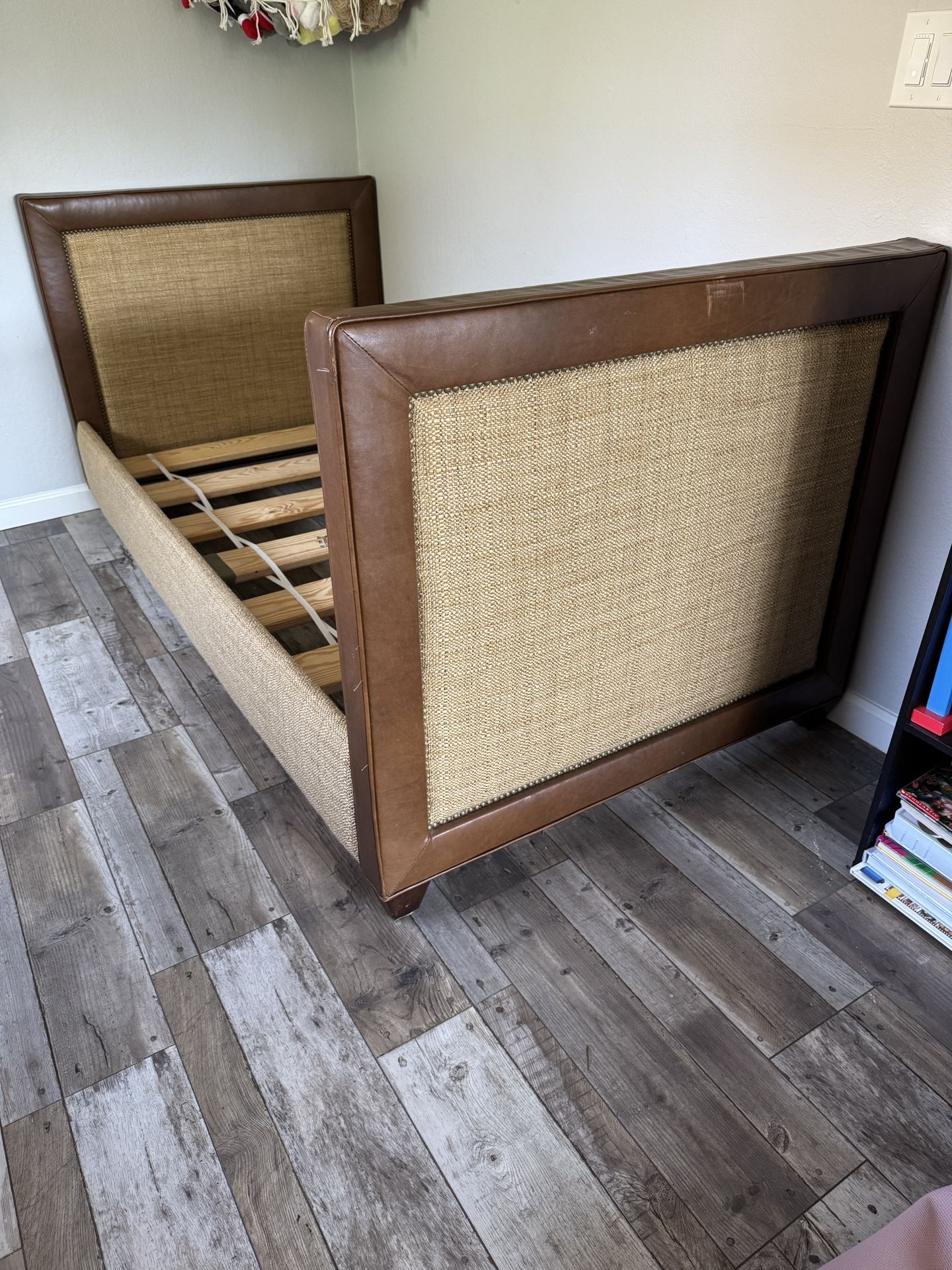 Twin bed frame and mattress