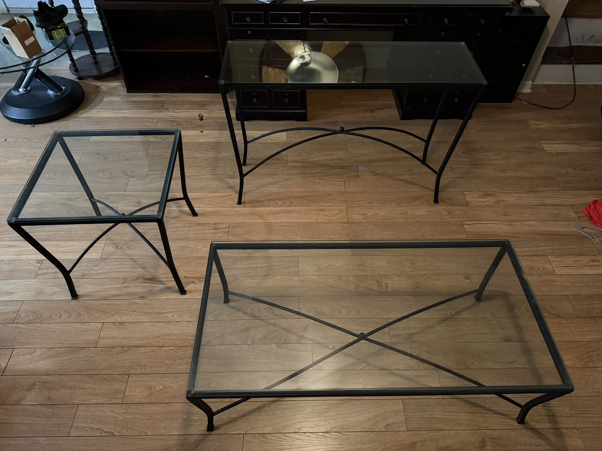 3 Glass Living room  Tables 