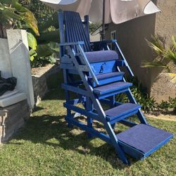 Lifeguard Chair (wood) XL- For Yard, Pool Or Beach - WOW
