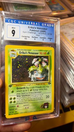 1st edition Erika’s Venusaur gym challenge psa 9