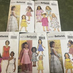 lot of 5 vintage butterick sewing patterns