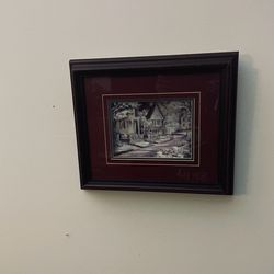 3D Shadow box-Victorian style decoupage-vintage-collectible-Oak Lane-Inn-Canada