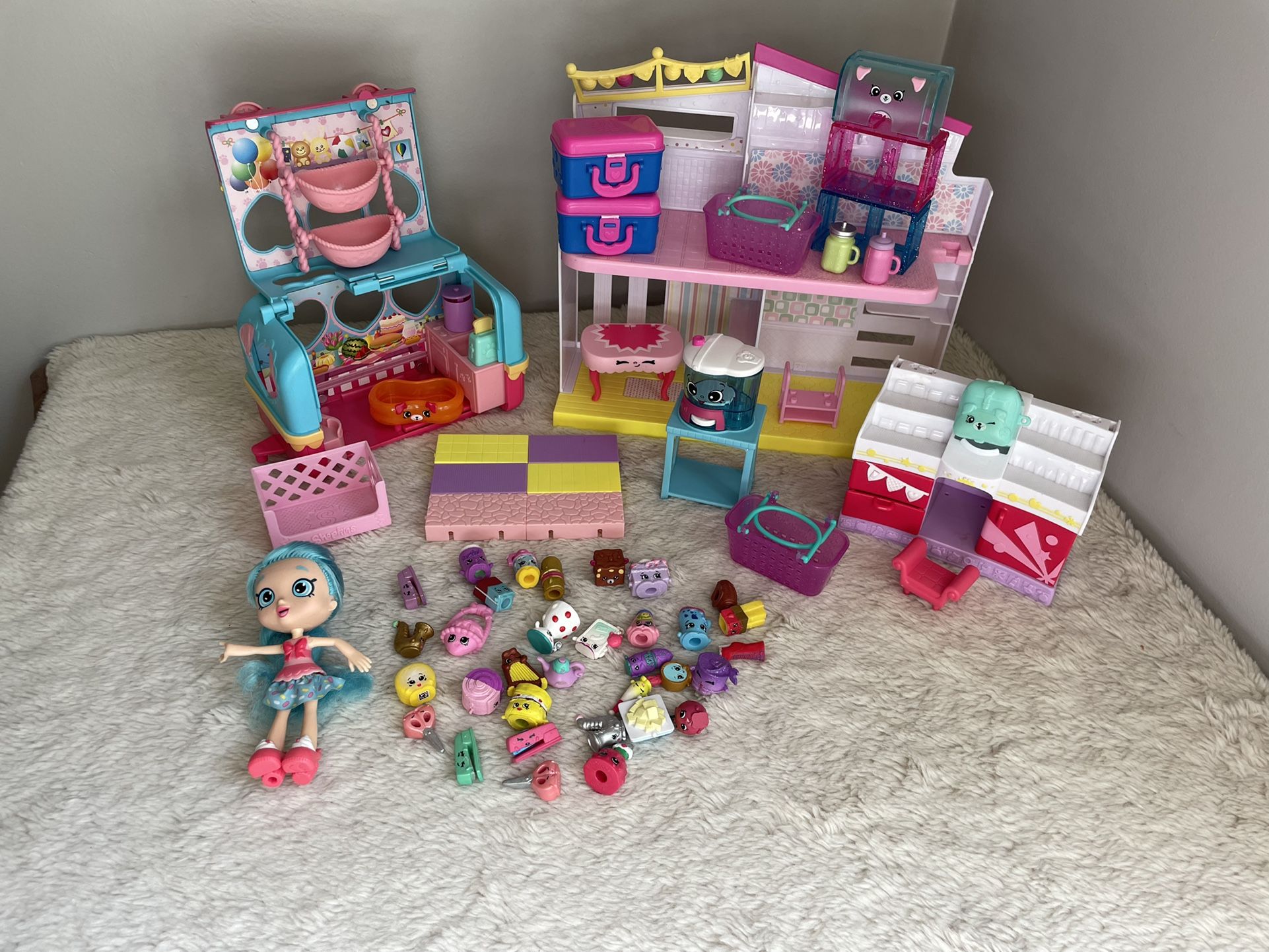 Shopkins Happy Places Shoppies Playset Doll Figure Food LOT 