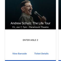 Andrew Schulz 7pm show 3 Tickets 