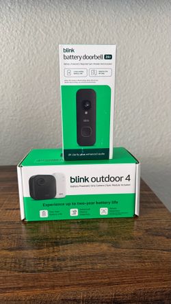 New Blink Security Bundle - Battery Doorbell 2K+ & Outdoor 4 Camera with Sync Module