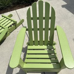 Polywood Adirondack Chairs and Side Table 