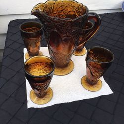 Tiara . Glass brown pears