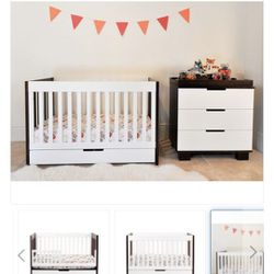 CRIB & 2 DRESSERS/CHANGING TABLES (Babyletto Mercer + Hudson)
