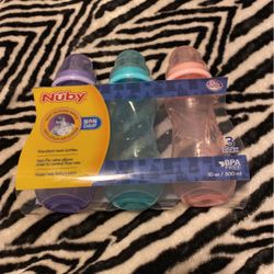 Brand New Baby Girl Nuby Bottles