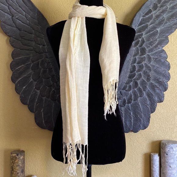 Ivory Soft Knit Scarf