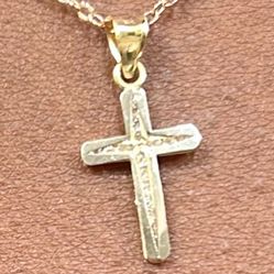 Real Gold 10K Cross Pendant