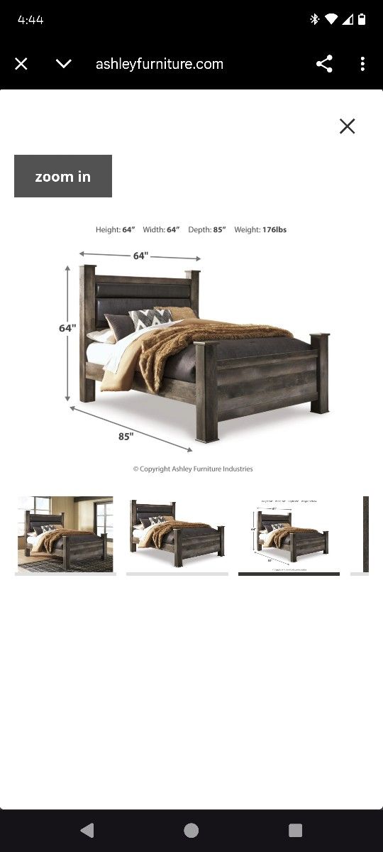 Ashleys Furniture Queen Bedframe