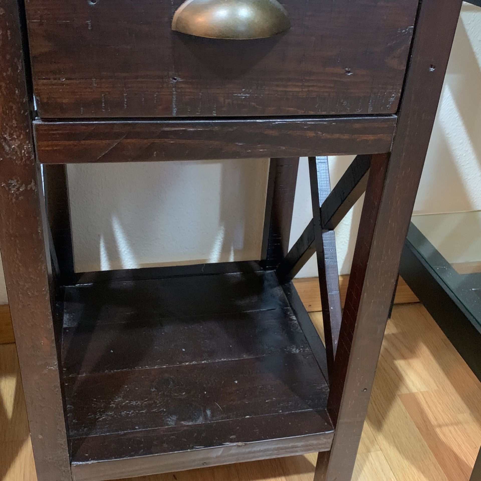Small Square Dark Wood Side Table World Market for Sale in Seattle