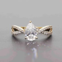 1ct Lab diamond ring