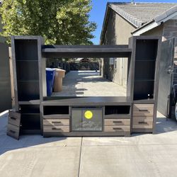 TV Console With Fireplace 