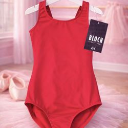 Bloch Red Ballet Leotard Girls Size 4/6 Brand New With Tags