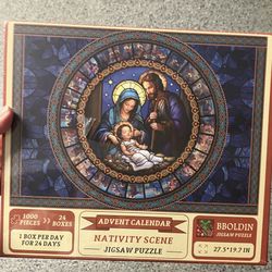 Nativity Scene Advent Calendar Puzzle New 