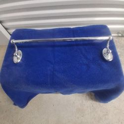 NEW VERY ELEGANT, 19" "BRIZO" POLISHED CHROME TOWEL RACK, GREAT TOWEL RACK FOR THE PRICE