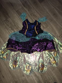 Halloween girls peacock costume