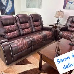 $50 Down Finance Power Reclining Sofa And Loveseat Sectional Bedroom Set Queen Bed King Bed Mattress Bunk Bed Vanity Outdoor Furniture Patio Set 
