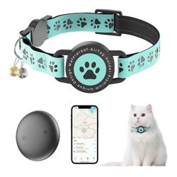 GPS Tracker For Cats, Mini GPS Cat Tracker,Waterproof Trackers Cats Collar With Bells,No Subscriptio