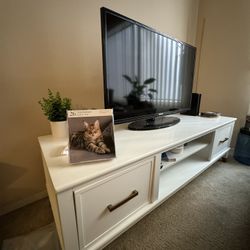 white TV stand - must sell this weekend!